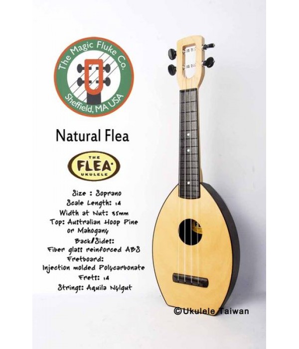 【台灣烏克麗麗 專門店】Flea 瘋狂跳蚤全面侵台! Natural Flea ukulele 21吋 美國原廠製造 (附琴袋+調音器+教材)